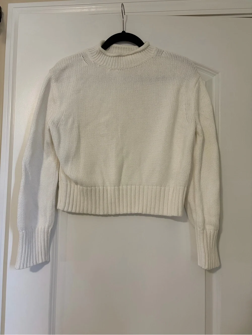 NWOT J. Crew Cream Rollneck Knit Sweater